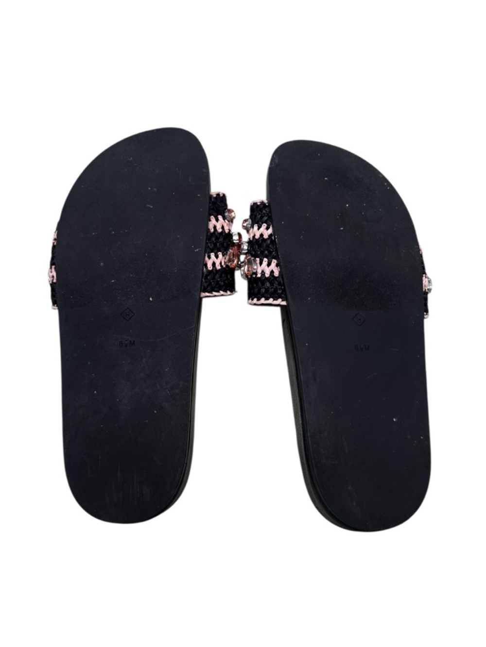 Halogen Raffia Crystal Beach Pool Sandal Slide - Picture 7 of 9